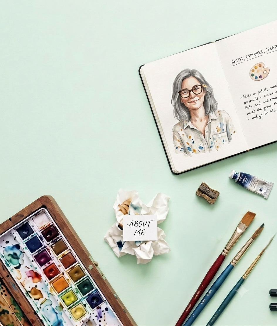 About artist flatlay